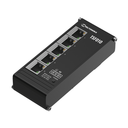 Teltonika Ethernet Switch Teltonika TSF010 Low Profile Ethernet Switch 5-Port Compact DIN Rail