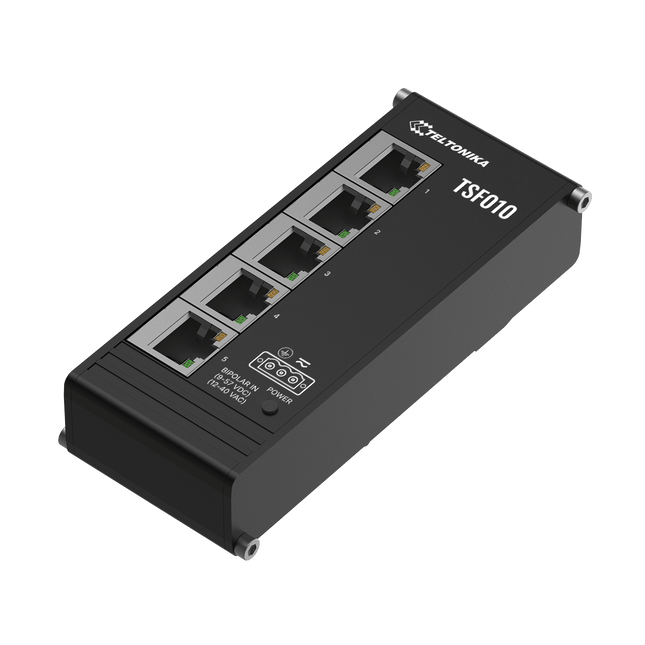 Teltonika Ethernet Switch Teltonika TSF010 Low Profile Ethernet Switch 5-Port Compact DIN Rail