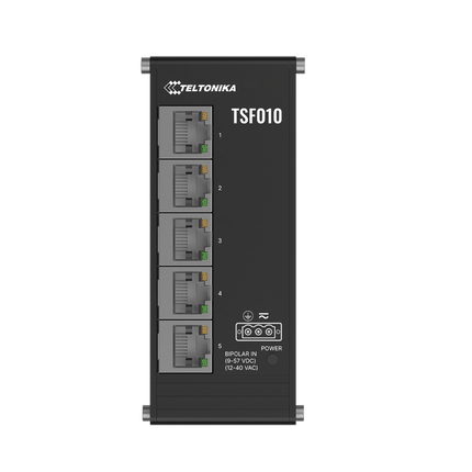 Teltonika Ethernet Switch Teltonika TSF010 Low Profile Ethernet Switch 5-Port Compact DIN Rail