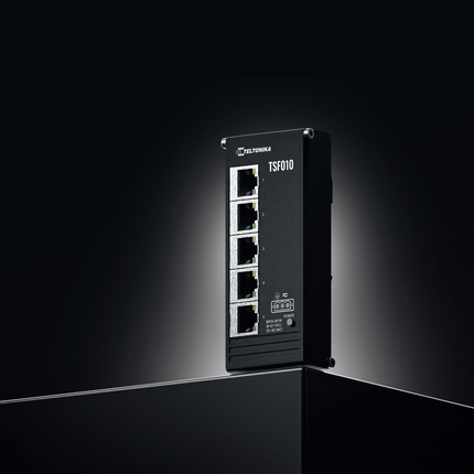 Teltonika Ethernet Switch Teltonika TSF010 Low Profile Ethernet Switch 5-Port Compact DIN Rail