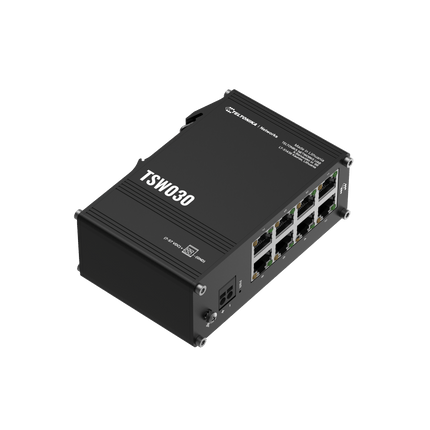 Teltonika Ethernet Switch Teltonika TSW030 DIN Rail 8-Port Ethernet Switch Unmanaged
