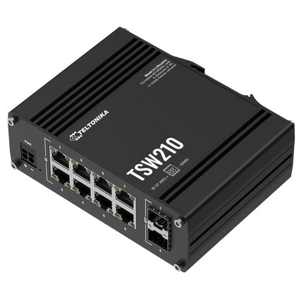 Teltonika Ethernet Switch Teltonika TSW210 DIN Rail 8-Port Gigabit Ethernet Switch with SFP
