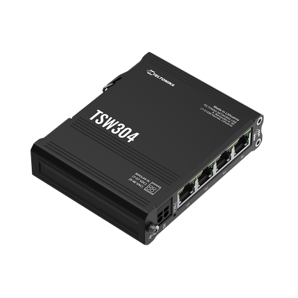 Teltonika Ethernet Switch Teltonika TSW304 DIN Rail 4-Port Gigabit Ethernet Switch