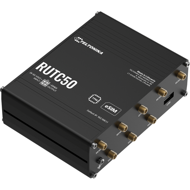 Teltonika Modem-Router Teltonika RUTC50 Industrial Rugged Cellular 5G Router Powerhouse with WiFi6