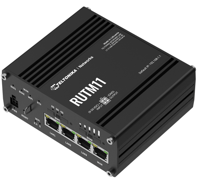 Teltonika Modem-Router Teltonika RUTM11 Industrial Rugged Cellular LTE 4G Cat6 Router