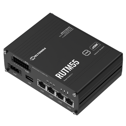 Teltonika Modem-Router Teltonika RUTM55 Industrial Rugged Cellular 5G eSIM Router RS232 RS485