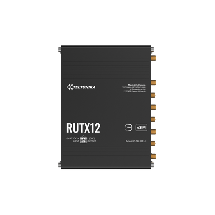 Teltonika Modem-Router Teltonika RUTX12 Industrial Rugged Cellular DUAL LTE 4G CAT6 Router WiFi