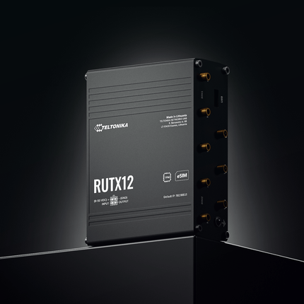 Teltonika Modem-Router Teltonika RUTX12 Industrial Rugged Cellular DUAL LTE 4G CAT6 Router WiFi