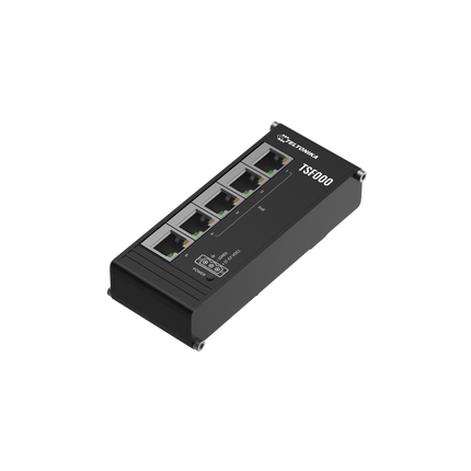 Teltonika POE Switch Teltonika TSF000 Low Profile PoE+ Ethernet Switch (5-Port, 4× PoE+, Compact DIN Rail)