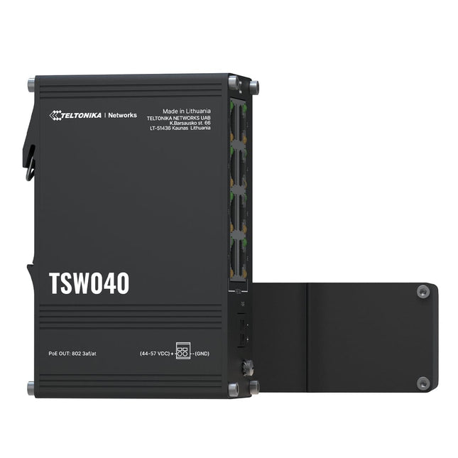 Teltonika POE Switch Teltonika TSW040 DIN Rail 8-Port PoE+ Ethernet Switch (Unmanaged, 240W Budget)