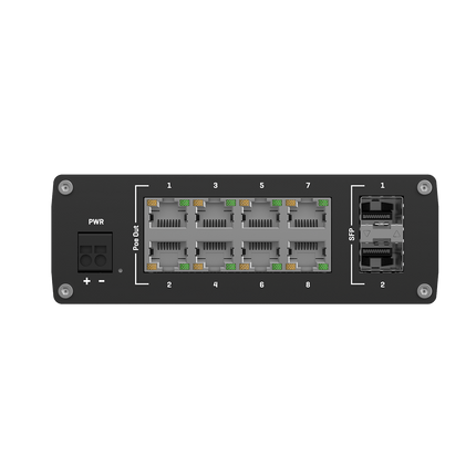Teltonika POE Switch Teltonika TSW200 DIN Rail 8-Port PoE+ Gigabit Ethernet Switch with SFP