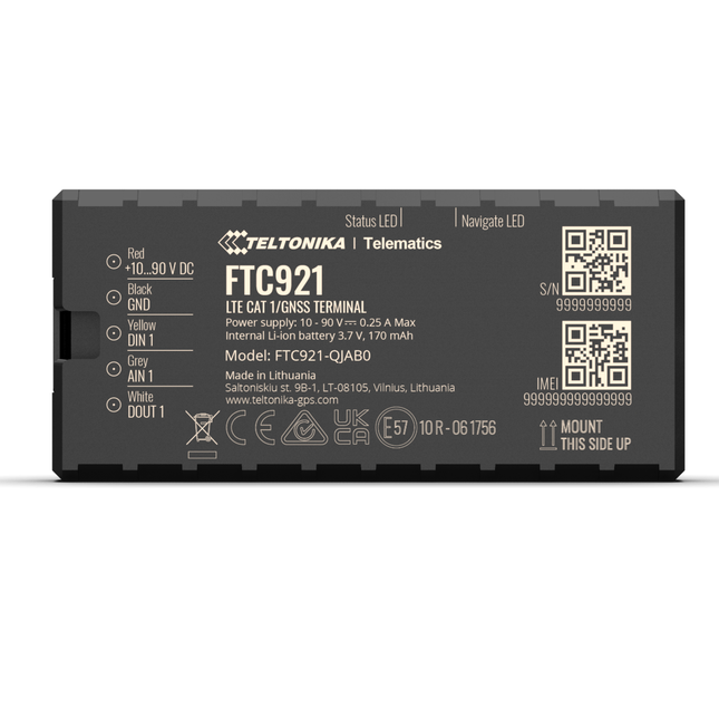 Teltonika Tracking Device Teltonika FTC921 Next-generation high voltage 4G LTE Cat 1 vehicle GPS Tracker IP69K