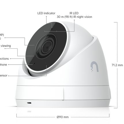 Ubiquiti-UniFi CCTV Camera Ubiquiti UniFi UVC-G5-Turret-Ultra Compact Weatherproof PoE Camera