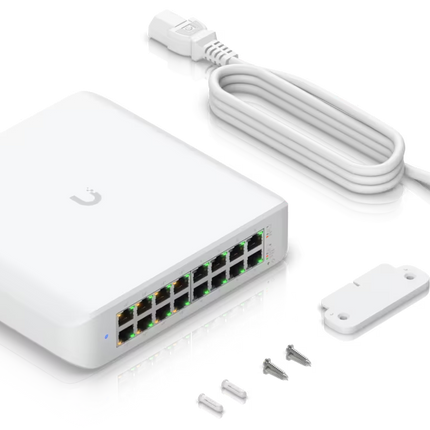 Ubiquiti-UniFi Ethernet Switch Ubiquiti UniFi USW-LITE-16-POE 16 Port Gigabit Ethernet Switch 8 PoE