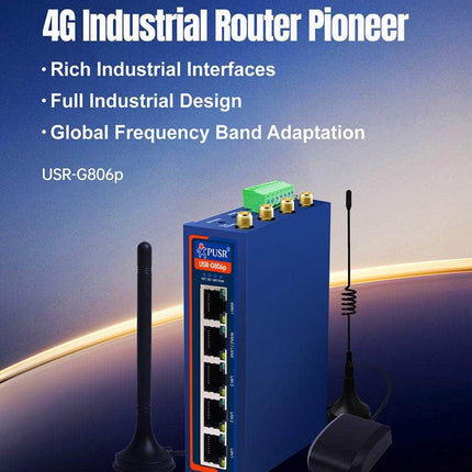USR IOT Cellular Router USR-G806p Industrial Dual SIM 4G LTE Cellular WiFi Router Qualcomm Rich IO
