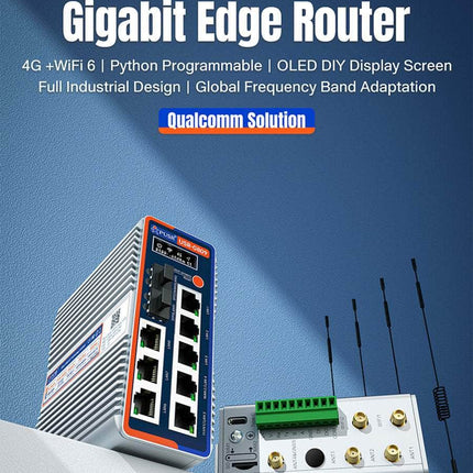 USR IOT Cellular Router USR-G809s Flagship Gigabit Edge Cellular 4G Programmable Router WiFi6 Rich IO