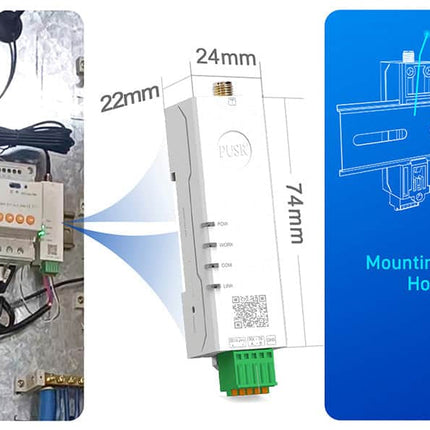 USR IOT IoT Comms USR DR-124 RS485 to 2.4GHZ LoRa Bidirectional Transparent Data Transmission