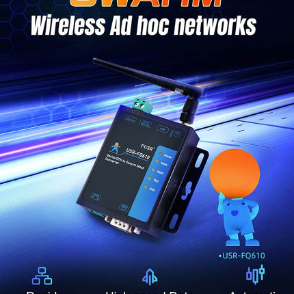 USR IOT IoT Comms USR-FQ610 Serial/Ethernet to Wireless Swarm Converter