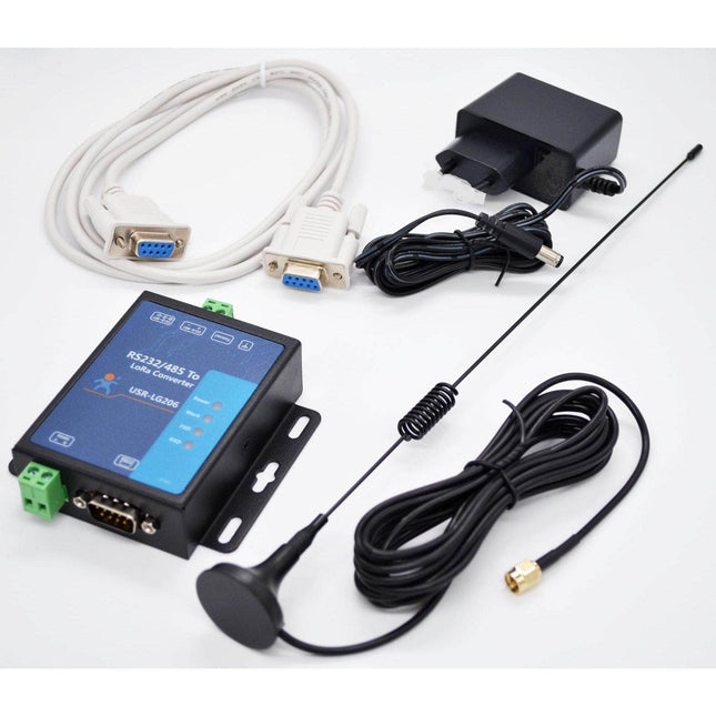 USR IOT LoRa IoT Industrial Serial RS232 RS485 to LoRa Converter USR-LG206-P
