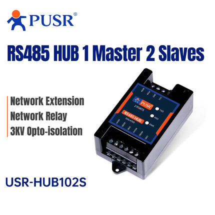 USR IOT Serial Comms RS485 Hub 1x Master 2x Slave USR-HUB-S Industrial RS485 RS232 RS422 TTL Hub
