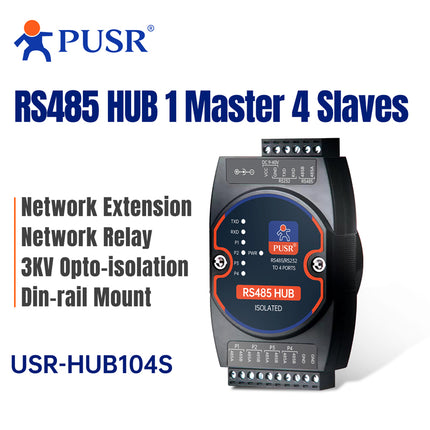 USR IOT Serial Comms RS485 Hub 1x Master 4x Slave USR-HUB-S Industrial RS485 RS232 RS422 TTL Hub