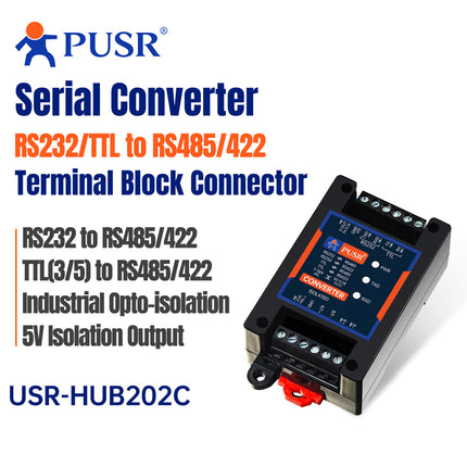 USR IOT Serial Comms Serial Converter RS232/TTL  to RS485/RS422 USR-HUB-S Industrial RS485 RS232 RS422 TTL Hub