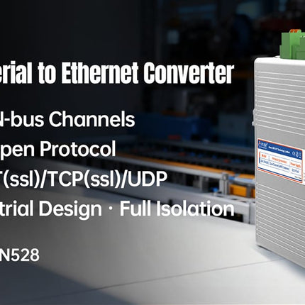 USR IOT Serial Comms USR-CAN528 CAN/Serial CAN(FD) to Ethernet/Fiber Optic Converter
