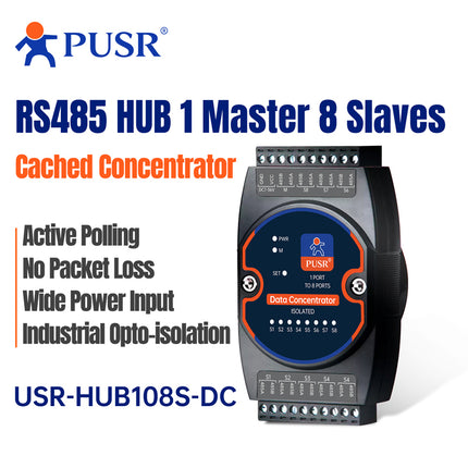 USR IOT Serial Comms USR-HUB-S Industrial RS485 RS232 RS422 TTL Hub