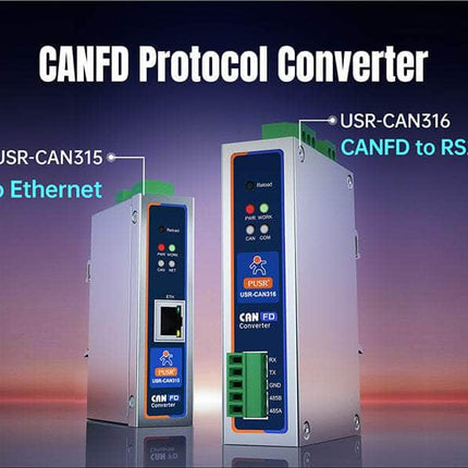 USR IOT Serial to Ethernet CANFD Protocol Converter DIN-rail CANFD to Ethernet/RS485/RS232