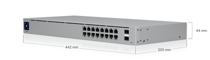 Ubiquiti UniFi USW-16-POE Ethernet Switch 16 Port Gigabit Switch 8 PoE and 2 SFP