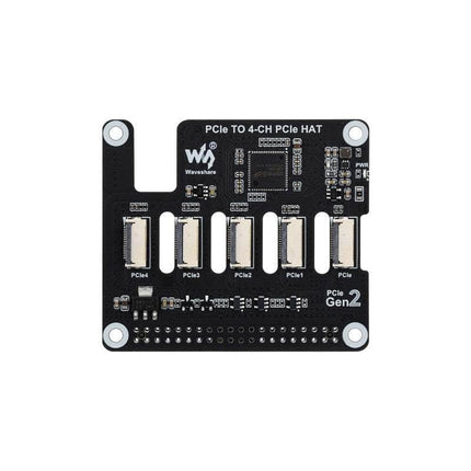 Waveshare Raspberry Pi 4-Ch PCIe FFC Adapter Board for Raspberry Pi 5