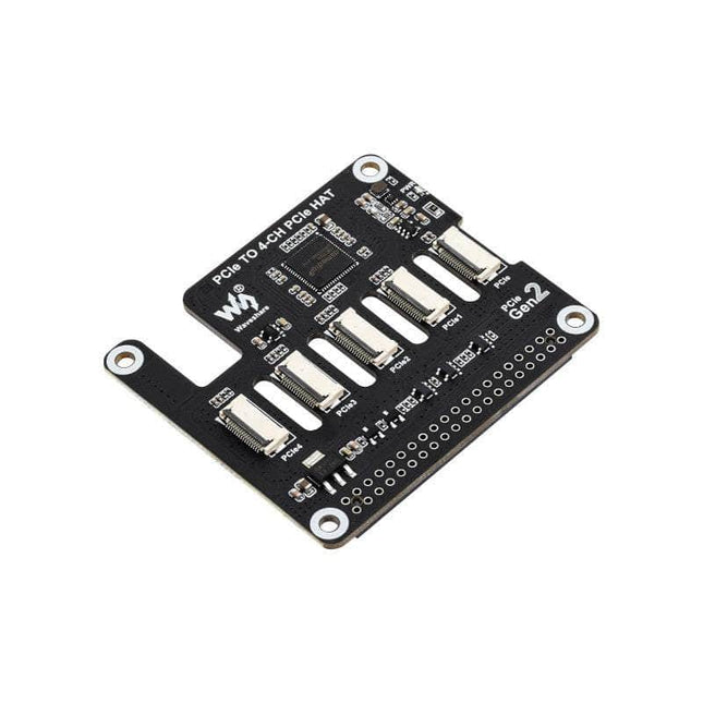 Waveshare Raspberry Pi 4-Ch PCIe FFC Adapter Board for Raspberry Pi 5