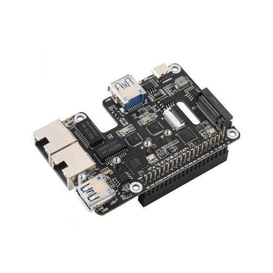 Waveshare Raspberry Pi PCIe TO M.2 USB ETH HAT For Raspberry Pi 5