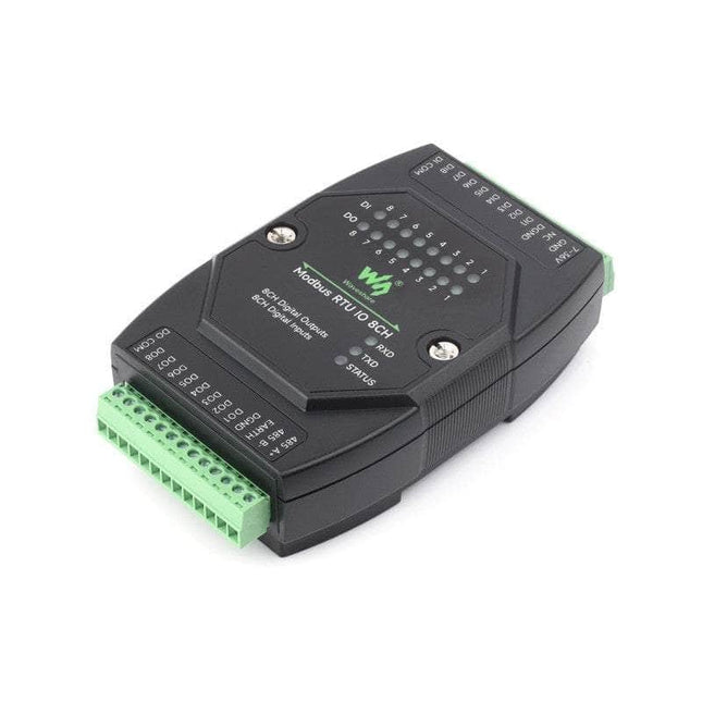 Waveshare Relay Module Industrial Modbus RTU 8-Ch Digital Data Acquisition RS485