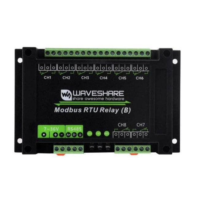 Waveshare Relay Module Industrial Modbus RTU 8-ch Relay Module with RS485 Interface