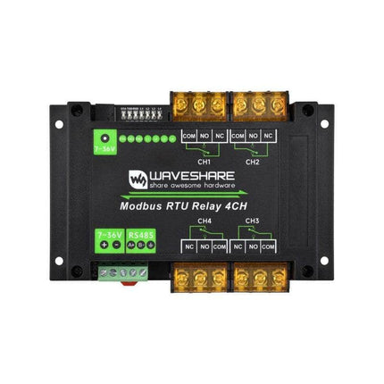Waveshare Relay Module Industrial RS485 4-ch High Current Relay Module