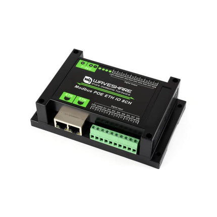 Waveshare Remote Controller Industrial 8-Ch POE Ethernet Digital Input/Output Modbus RTU/TCP Protocol