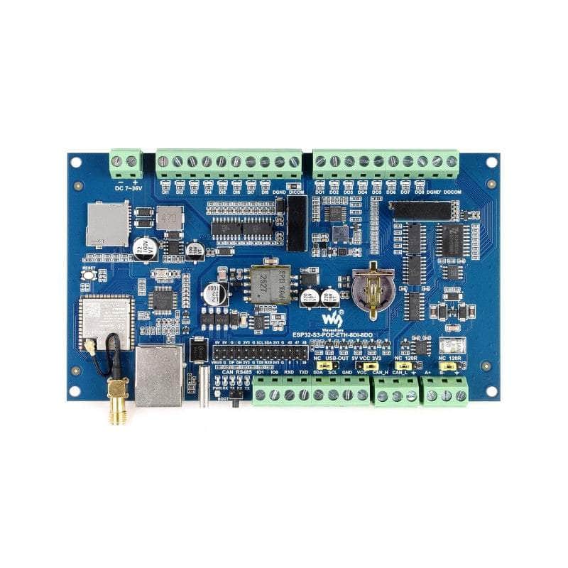 Industrial ESP32-S3 8-Channel Digital Input & Output 32-bit POE – IOT Store
