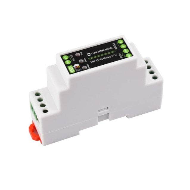 Waveshare Serial Comms Industrial 1-Channel ESP32-S3 WiFi Bluetooth Relay RS485 DIN Rail