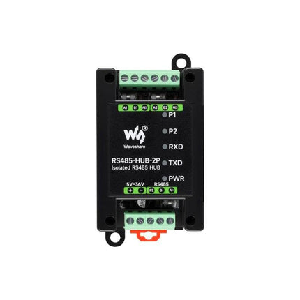 Waveshare Serial Comms Industrial Isolated 2-Ch RS485 Hub Wide Baud rate Range with Signal Relay