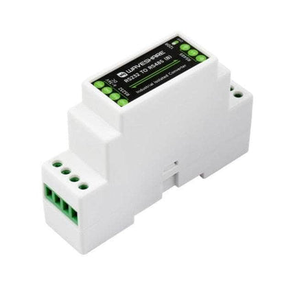 Waveshare Serial Comms RS232 To RS485 Converter DIN Rail, Active Digital Isolator, Anti-Surge