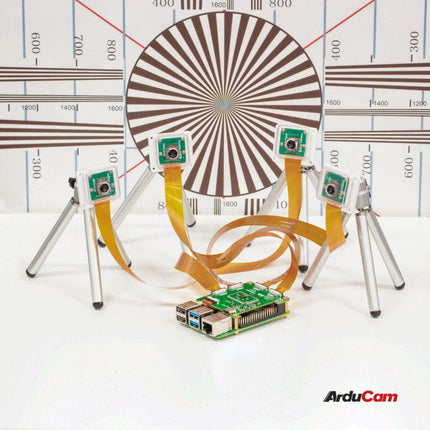 Arducam Camera Arducam 64MP Autofocus Quad-Camera Kit for Raspberry Pi B0402