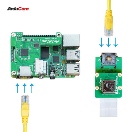 Arducam Camera Arducam 64MP Camera and Cable Extension Kit for Raspberry Pi