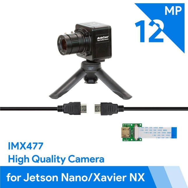 Arducam Camera Arducam HQ Camera 12.3MP IMX477 with Tripod for Jetson Raspberry Pi (B0250)