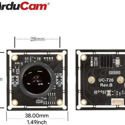 Arducam Camera B0268 Arducam 16MP Wide Angle USB Camera IMX298 Mini UVC 4K Video Webcam