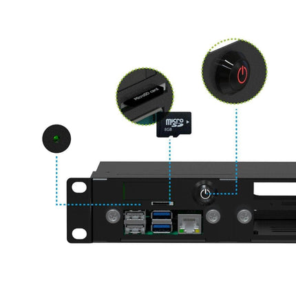 Arducam Camera Raspberry Pi Rackmount Complete Enclosure PoE Supports 5 RPis