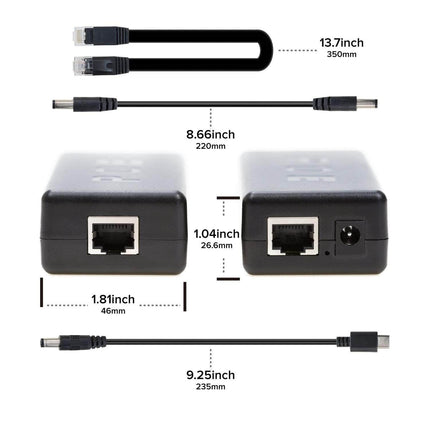 Arducam Raspberry Pi POE Splitter 5V 4A USB-C RJ45 Gigabyte