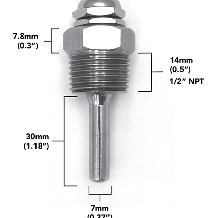 Atlas Scientific Temperature Sensor PT-1000 30mm Temperature Thermowell - Atlas Scientific