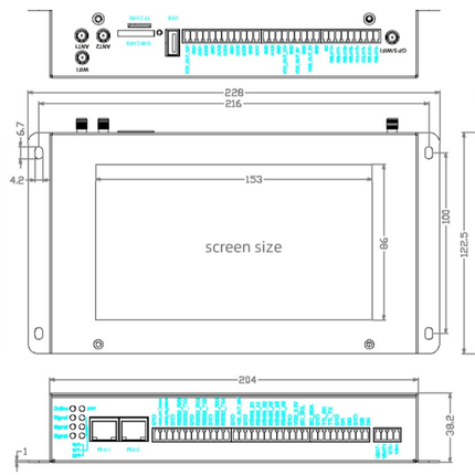 TG462 Industrial Cellular 4G LTE Touch Screen IOT Edge Gateway