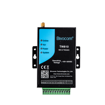 Bivocom IoT Comms Industrial NB-IoT Modem with Terminal Block Supports RS-232/485/422 I/O